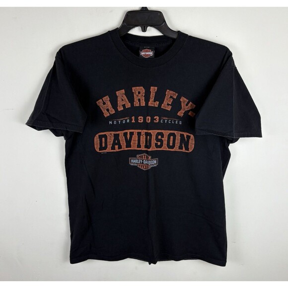 Y2K Harley Davidson Big Graphic T-Shirt / Black / Eagle / Size Large / Biker - Picture 3 of 5